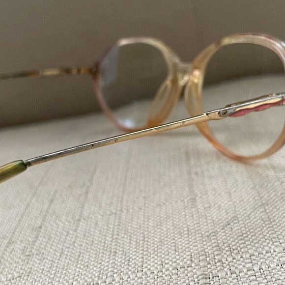 Vintage Sophia Loren Women Glasses Frame Pink/Gold Tone Eyeglasses - Picture 9 of 11